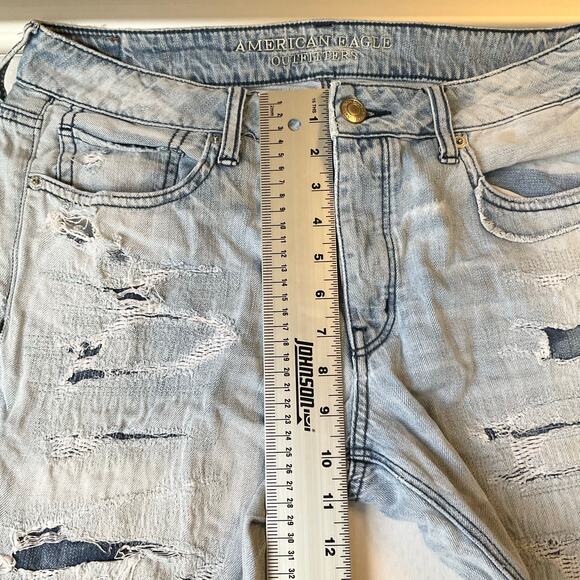 American Eagle Outfitters Women Jeans size 10 US Blue Straight Leg Mid Rise - Picture 5 of 11